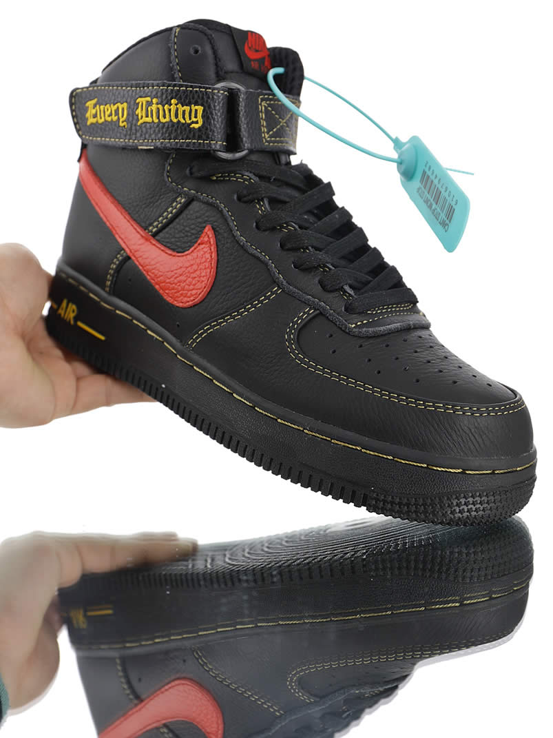 black air force 1 with red tag